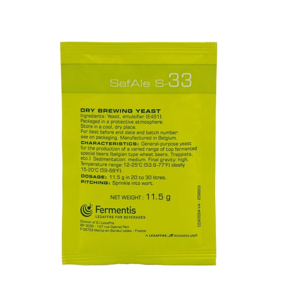 Fermentis SafAle™ S-33 11.5 g